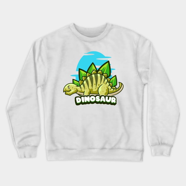 Cute Stegosaur Crewneck Sweatshirt by Harrisaputra